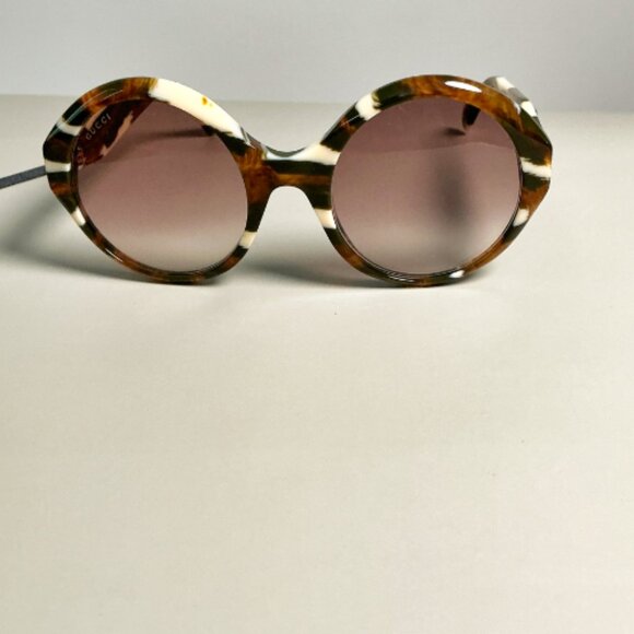 Gucci GG0797S Round Oval Marble Lens Sunglasses 54mm - Picture 4 of 10